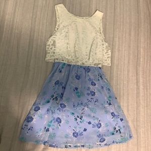 Mini dress with floral pattern